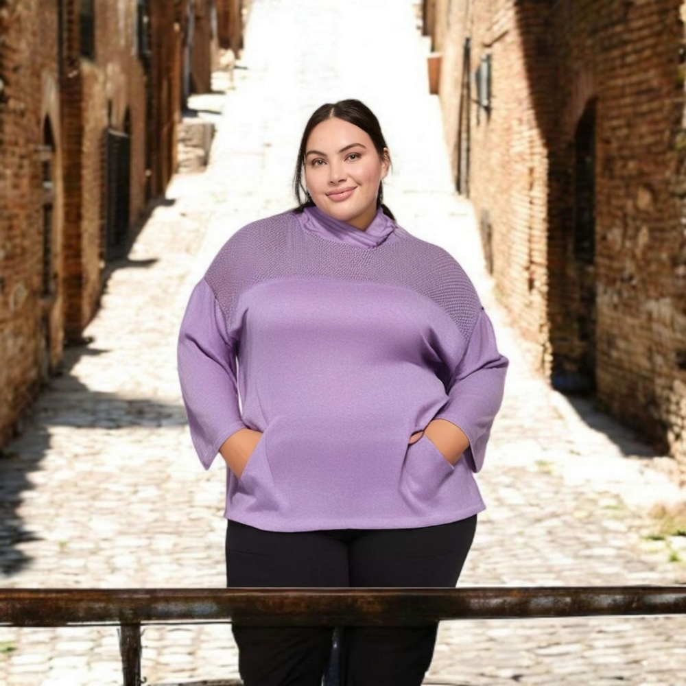 Cute Ruffled Soft Purple Livi Active 26/28 Hoodie
